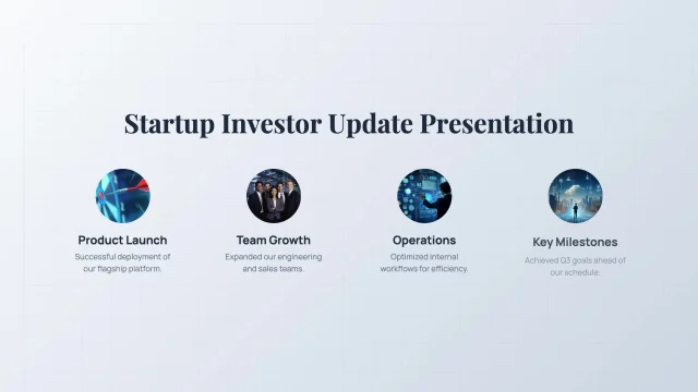 Investor Update Slideshow AI motion template preview