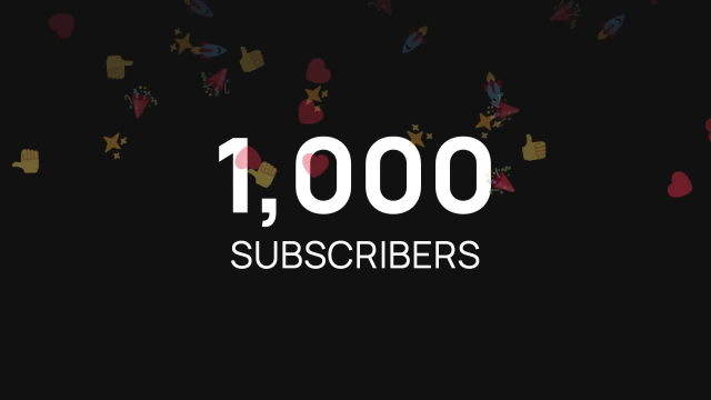 Subscriber Count Celebration Reveal AI motion template preview