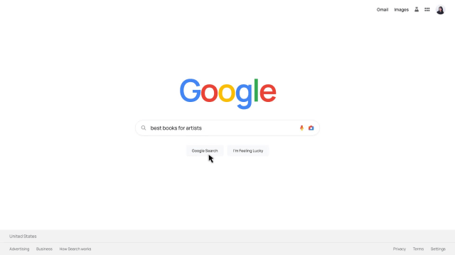 Google Search Simulation AI motion template preview