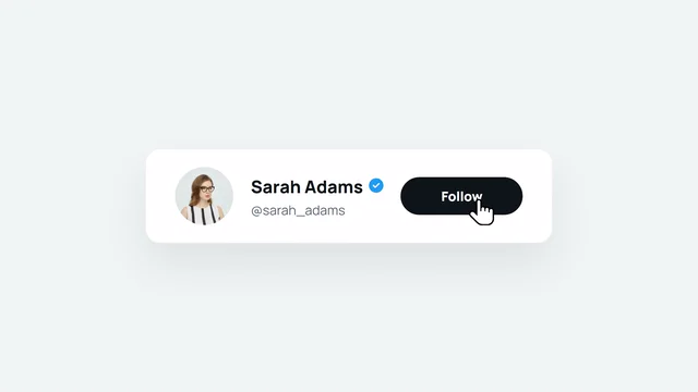 Social Media Follow Button AI motion template preview