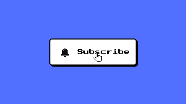 8-Bit Subscribe Button Click AI motion template preview