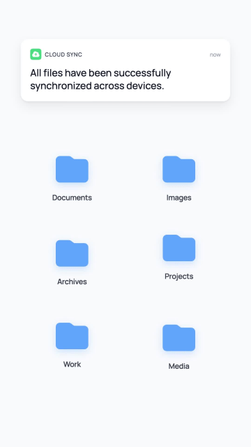File Sync Notification Reveal AI motion template preview