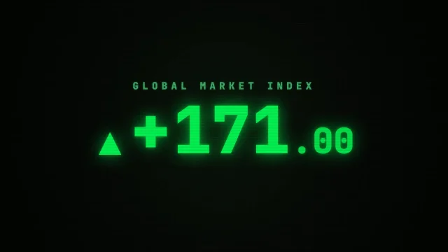 Market Index Growth Ticker AI motion template preview