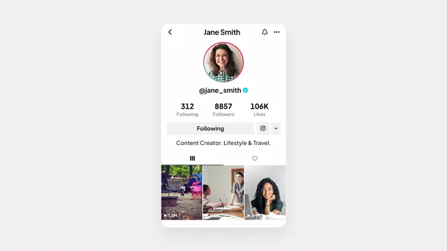 TikTok Follow Profile AI motion template preview