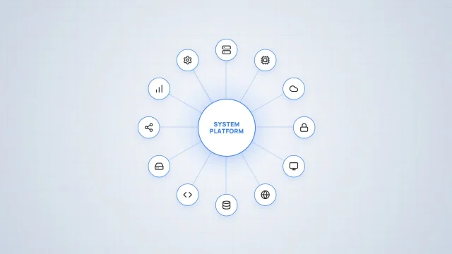 Network Ecosystem Hub Diagram AI motion template preview
