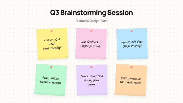 Sticky Note Task Board AI motion template preview