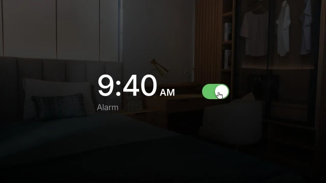 Alarm Clock Toggle UI AI motion template preview