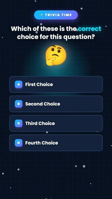 Interactive Trivia Quiz Board AI motion template preview