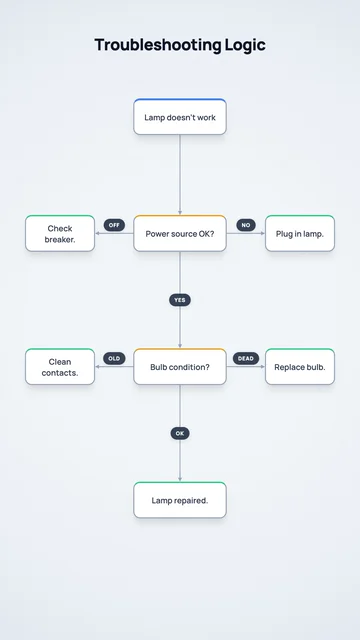 Decision Tree Troubleshooting Flowchart AI motion template preview