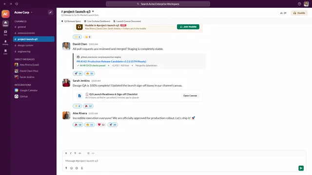 Slack Desktop Chat Animation AI motion template preview