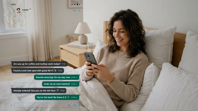WhatsApp Chat Notification Overlay AI motion template preview