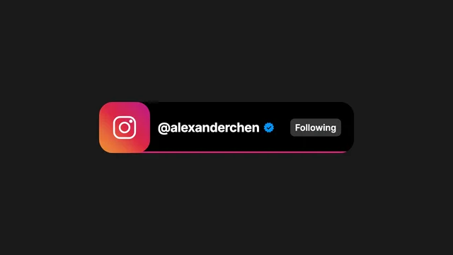 Instagram Follow Lower Third AI motion template preview