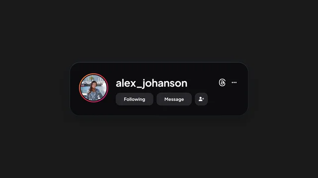 Instagram Follow Header AI motion template preview