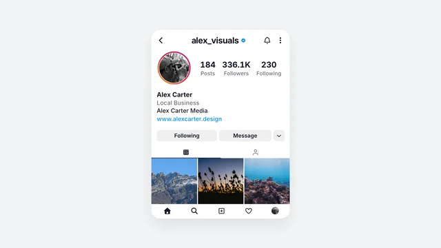 Instagram Follow Profile AI motion template preview