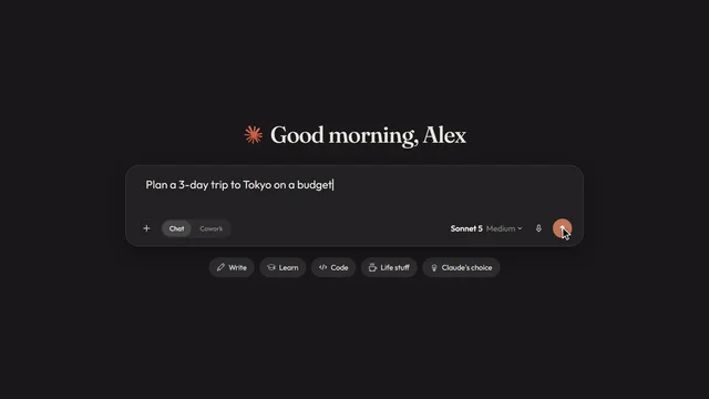 Claude Chat Animation AI motion template preview