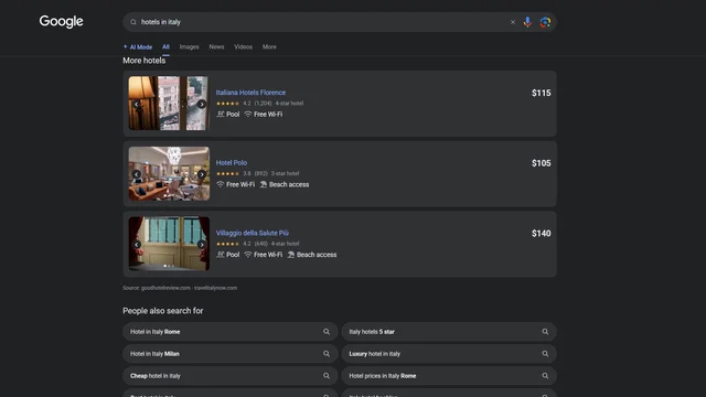 Google Search Results Scroll AI motion template preview