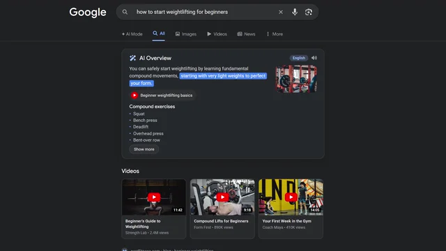 Google Search AI Overview AI motion template preview